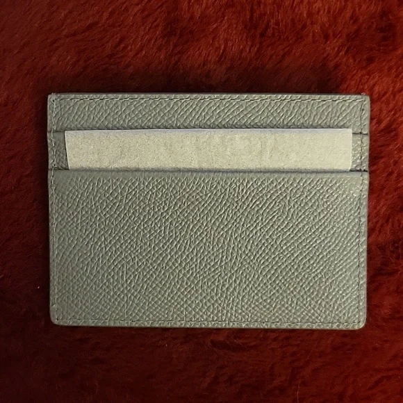 NEW Mens Burberry Sandon Business Grained Leather Card Case Wallet Storm Grey - Picture 3 of 5